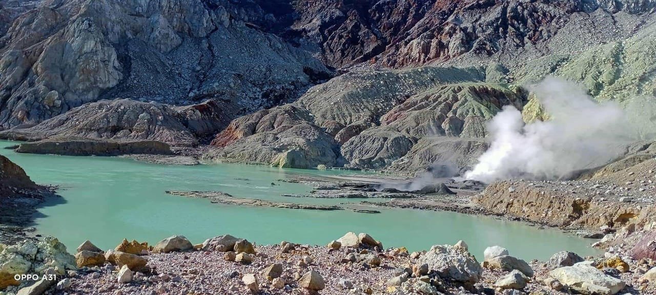 Sirung volcanic crater lake on Pantar