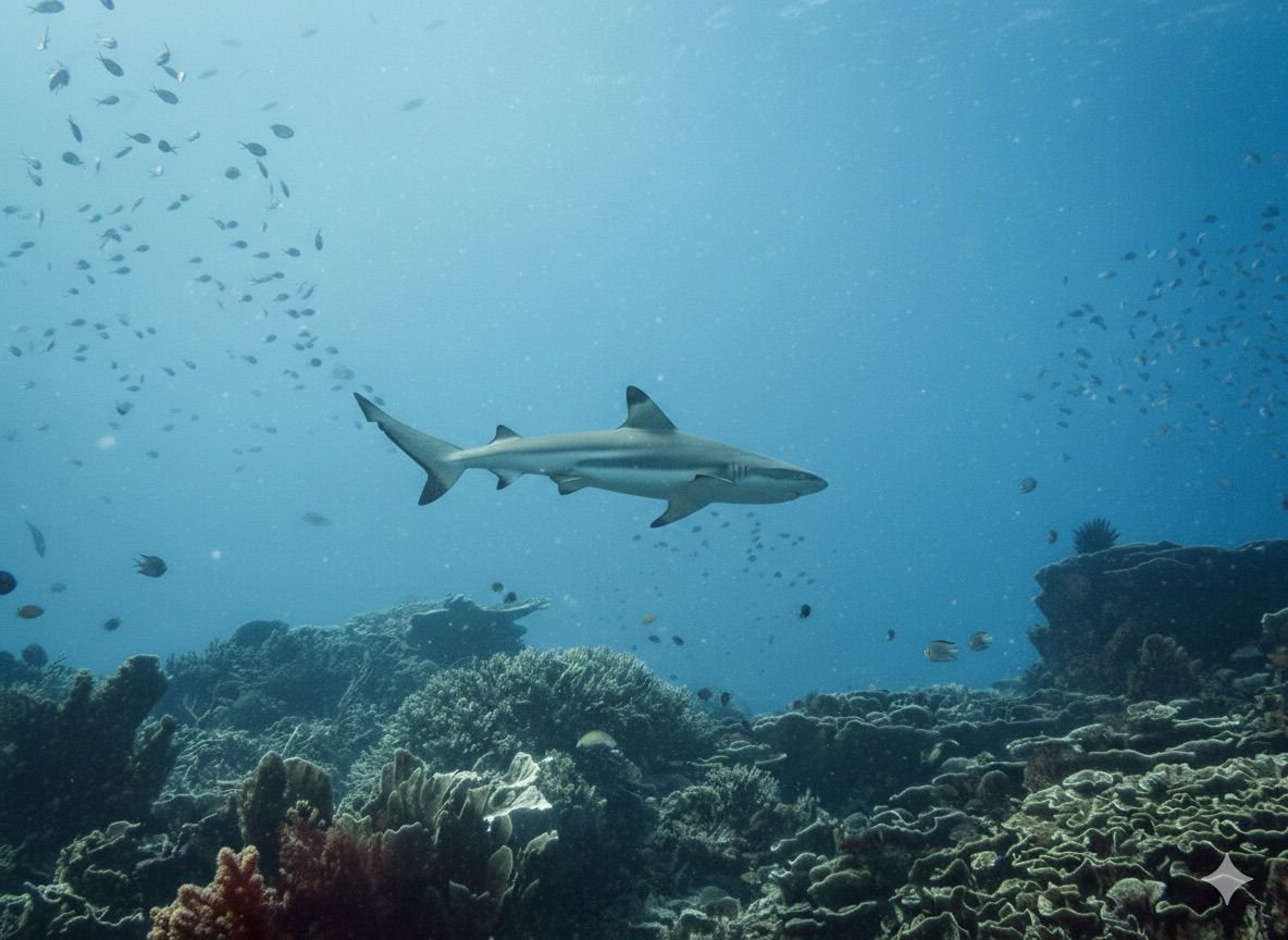 Black-tip Reef Sharks — Carcharhinus melanopterus